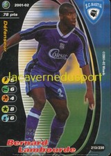 213 BERNARD LAMBOURDE # SC BASTIA CARTE WIZARDS FOOTBALL CHAMPIONS 2001 2002