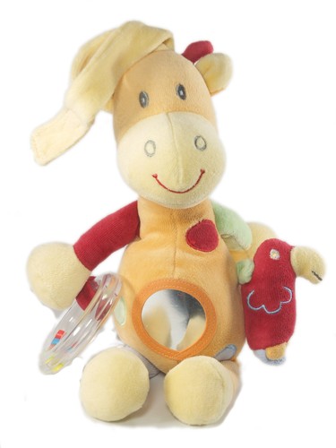 Doudou peluche girafe orange - doudou,