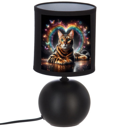 Lampe chevet noir - de, chat