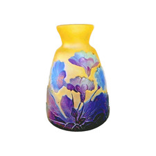 vase Emile Galle multicouches Dégagé a l'acide  trois couleurs Legras 