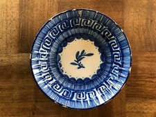 ANCIEN PLAT CREUX BLEU ET