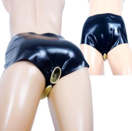 Women latex gummi panty - , with