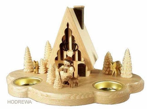 Fumoir maison avec bougie 13cm - maison,