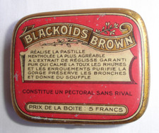 Ancienne Boîte Blackoïds Brown en Fer, Réglisse, Pharmacien A. Capitrel à Paris