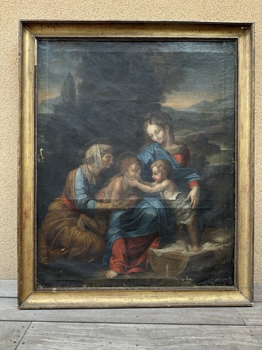 Tableau huile sur toile 18ème - sur,