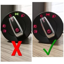 Interrupteur de phare en aluminium brossé Bora Jubi anniversaire VW Golf Mk4 R32