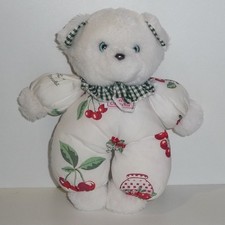 Doudou Ours Tartine et chocolat - Dessin cerise - Lire descriptif