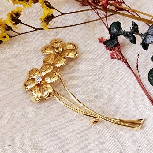 Broche vintage florale - vintage,