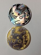 *ENVOI SUIVI* Lot 2 Jetons / Pièces / Coins / tokens - Pokémon - Pikachu