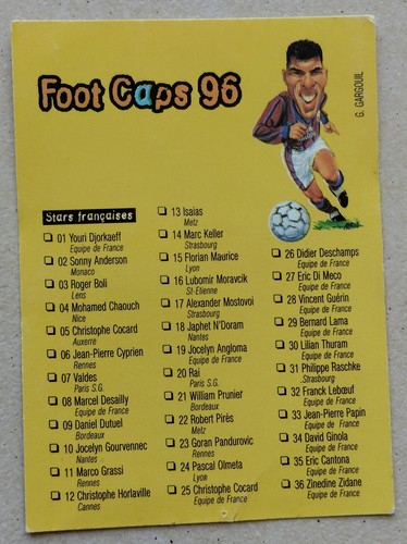 Carte foot caps 1996 - caps, 96