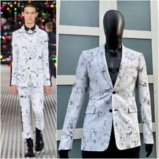 Gorgeous Dior Homme SS17 Faux Leather White Paint Graffiti Blazer Prototype
