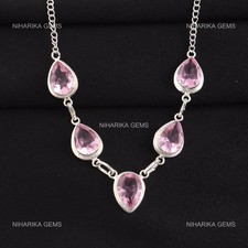 925 Argent Morganite Pierre