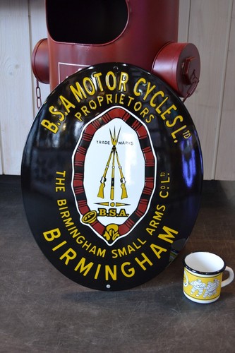 Plaque émaillée bsa motor - plaque,