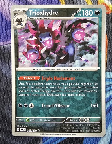 Carte pokémon trioxhydre - carte,