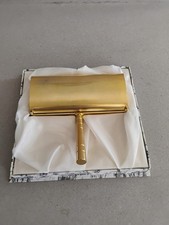 Ramasse miettes vintage en métal doré dans sa boite  d'origine