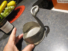 Ancien Porte Présentoir à Bouteille Vin & Champagne Cygne en Etain Zinn Peltro