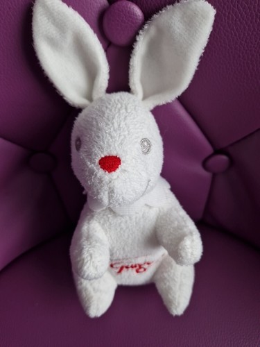 Peluche doudou lapin - peluche, blanc