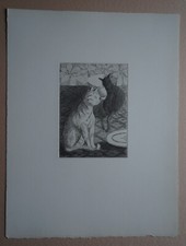 Gravure  CHATS   de Robert LEPELTIER