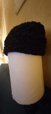 Ancien Chapeau, Toque En Astrakan, En Karakul - Doublé En SuédineExcellent État 