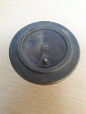 encrier ancien verre bronze