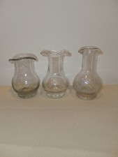 3 BURETTES Dépareillés/ VERRE CRISTAL /EGLISE/MESSE/RELIGIEUX/n3