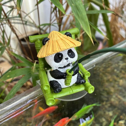 Statue panda pêcheur - panda,