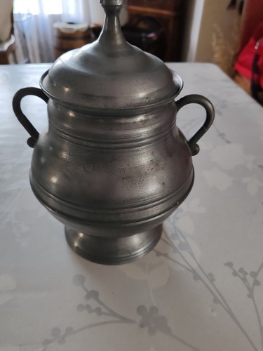 Pot étain avec couvercle - pot,