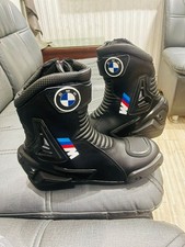 Bottes Moto BMW Homme en Cuir Course Racing Semelle Anti-Glisse Renforcée CE