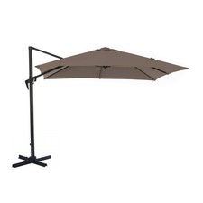Parasol Roma Réglable / Rétractable 3X4 Taupe Décor de Jardin
