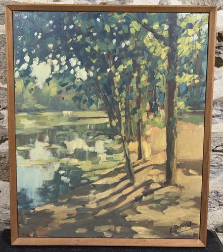 Huile sur toile signée duflot - huile,