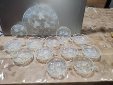 Service à dessert verre opalescent Par André Delatte pour ARVERS France 1920's