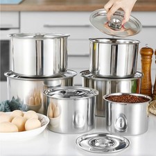 Bocal à épices rond en acier