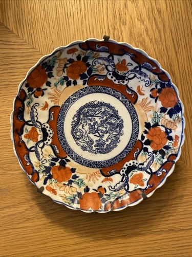 Antique imari blue dragon - antique,