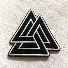 Patch Écusson Valknut Symbole Viking (Réf b) - Thermocollant