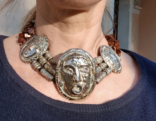 Collier unique berbère têtes - unique,