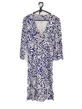 Diane Von Furstenberg blue print silk dress (size 2)