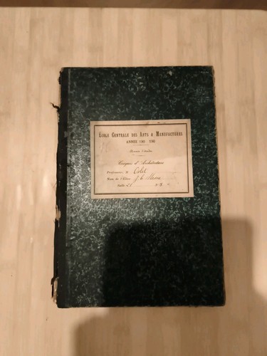 Cahier architecture 1906