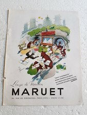 Publicité ancienne linge de