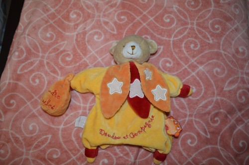 Doudou compagnie ours jaune - doudou,
