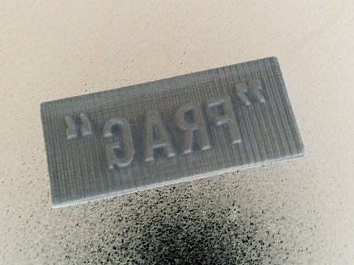 Rubber stamp tampon frag - stamp, pour