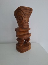 Statuette Figurine Tiki Bois Tahiti Polynésie Sculpture Îles Art Océanien Statue