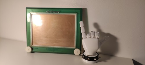 Télécran vintage cadre vert
