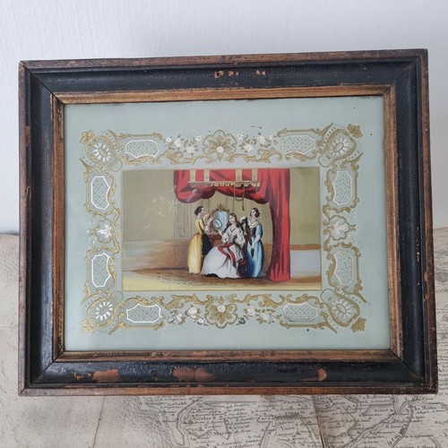 Tableau fixe sous verre peint - fixe,