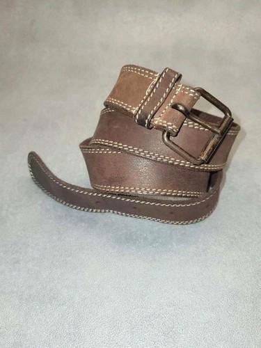 Ceinture vintage cuir marron - ceinture,