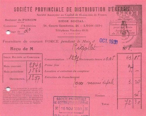 Facture 1931 societe - ,