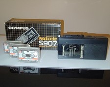 Olympus Pearlcorder S907, enregistreur audio portable, 3 microcassettes, Vintage