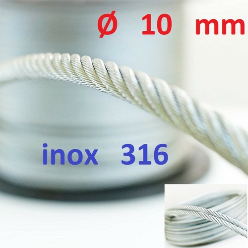 Câble inox 316 - 10, mm