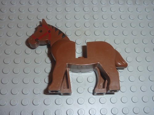 Cheval lego minifig oldbrown - cheval,