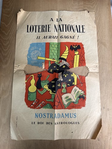Affiche ancienne loterie - affiche,