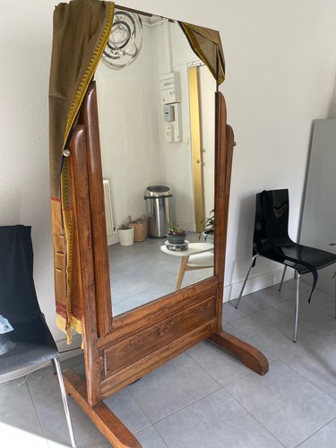 Grand miroir psyché années - miroir,